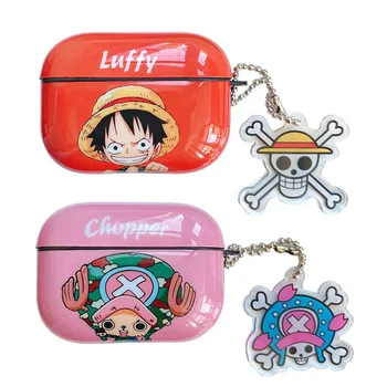 

Anime One Piece Figures Luffy Chopper Plastic Soft Protective Case Bluetooth Earphone Charging Case Cover for Airpods Pro
