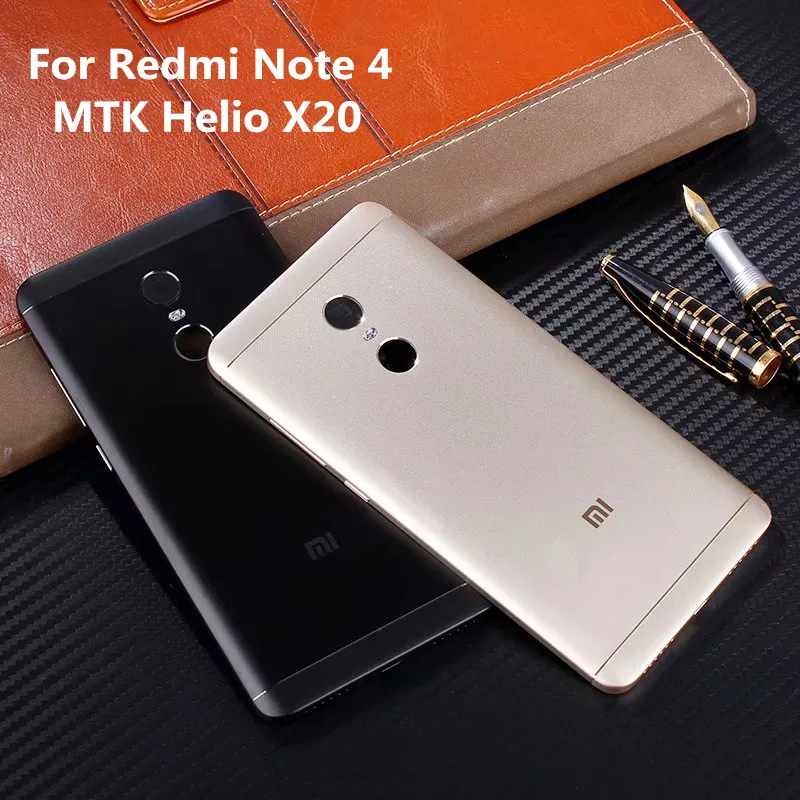 Оригинальный Корпус для Xiaomi Redmi Note 4/Note 4X MTK Helio X20 металлический аккумулятор задняя