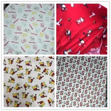 50X160 м Трикотажная хлопковая ткань с рисунком собаки из мультфильма; Лоскутная Одежда для девочек с принтом из мультфильма «сделай сам»; материал для шитья футболок и простыней
