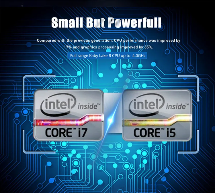 8-й промышленный Миникомпьютер Intel core i5 8250U i7 8550U Kaby Lake R wake on lan ddr4 2 lan 2,4G/5G Wifi крошечная форма pc itx RS485