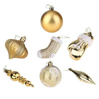 

60pcs Xmas Painting Ball Pendants Christmas Tree Hanging Ornaments Wall Decor