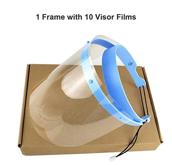 

1PC Frame+10 PC Frame Anti-fog Clear Oil Slash-Guard Face Protector Face Shield Unisex Slash-Guard Face for Travel