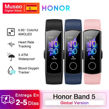 

Original Huawei Honor Band 5 Smart band Blood Oxygen 0.95'' Screen Magic Color Swim Heart Rate Detect Sleep Nap Honor Band 5