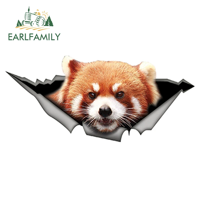 

EARLFAMILY, 15 см x 6 см, красная фотография, оригинальная Модифицированная Водонепроницаемая 3D наклейка с животными для стайлинга автомобиля