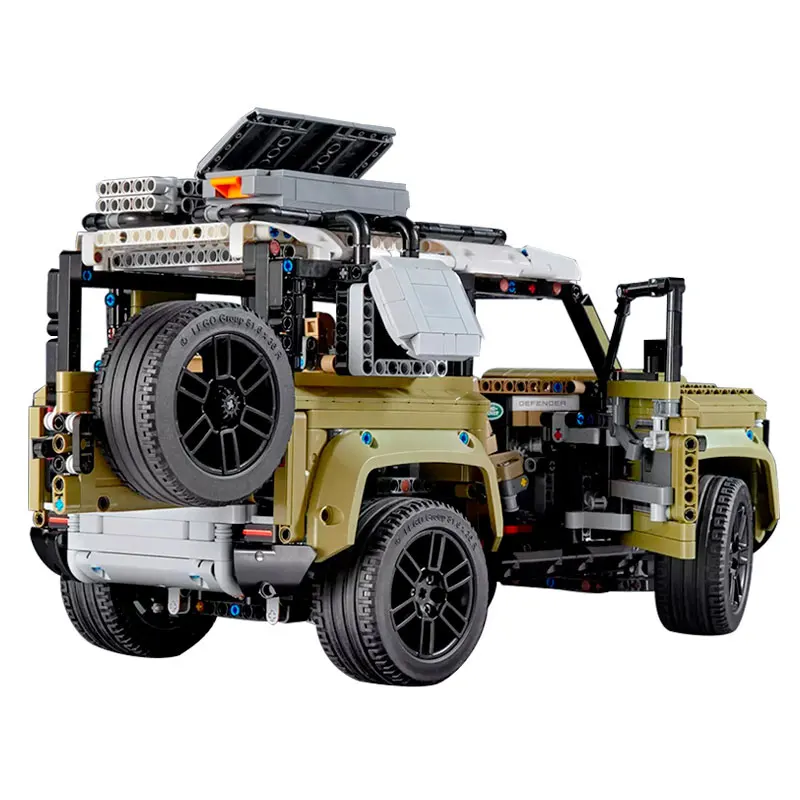 Technic автомобильные игрушки, совместимые 42110 Land Rover Defender с двигателем в сборе, модель автомобиля, строительные блоки, кирпичи, детские рождественские игрушки