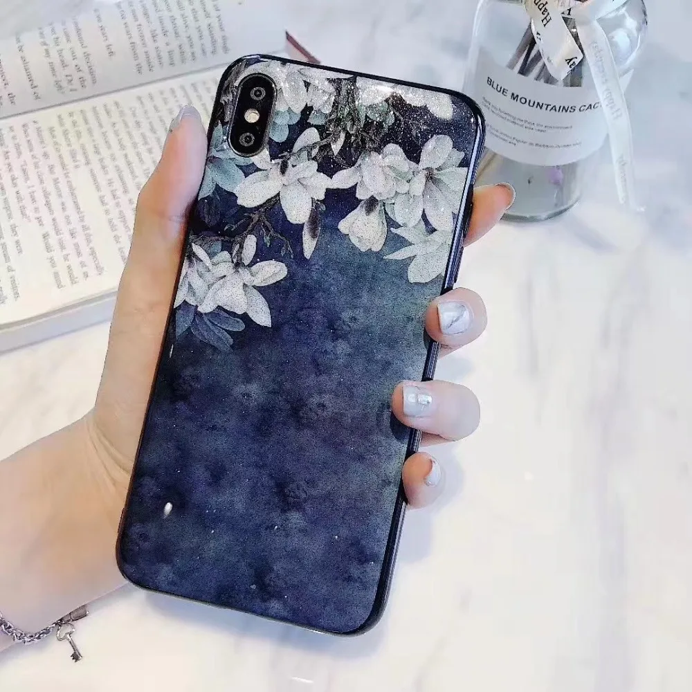 purple Чехол для телефона с бриллиантовым кольцом и блестящим цветком для Xiaomi mi CC9 E mi 9 SE A3 A2 Lite A1 mi x 2 S max 3 5x 6x note 3 Pocophone F1 - Цвет: purple
