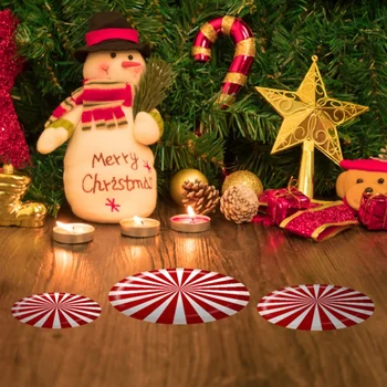 

Family Toys Stickers 16 Pieces Floor Decals Stickers Self-Adhesive Candy Round Pad Christmas Decoration Candyland Theme Toys