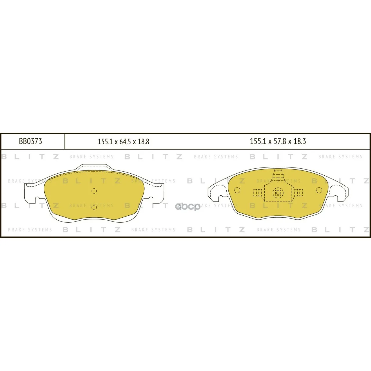 Колодки Тормозные Дисковые Citroen C4 07- Blitz арт. BB0373