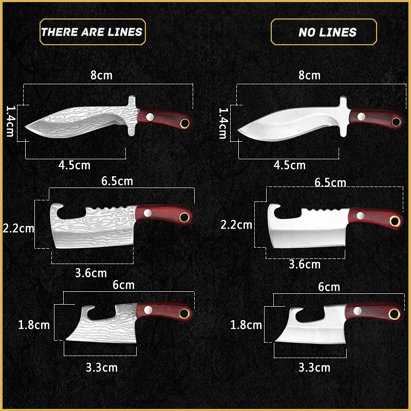 Mini kitchen Knife Unboxing Portable Small Blade Wine Bottle Opening Paper Cutting EDC Keychain Hanging Multi Survival Tools