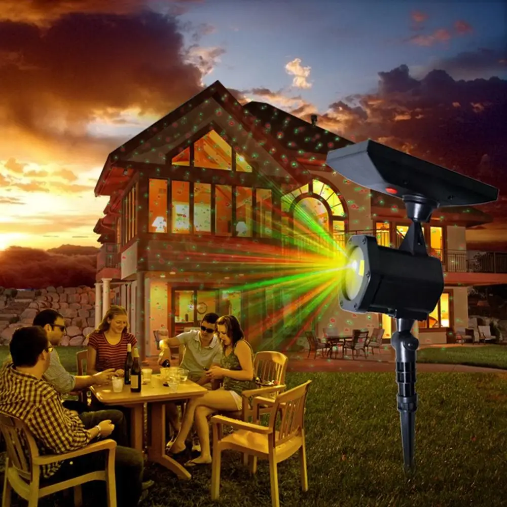 Sanyi светодиодный лазерный проектор лампы водонепроницаемый светильник на солнечной батарее наземный светильник круглый базовый лазерный светильник
