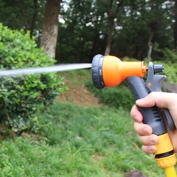 

Garden Hose Nozzle High Pressure Washer For Lawn Wash Anti-Leak 8 Patterns Flowing Watering Nozzle With Rubberized Grip