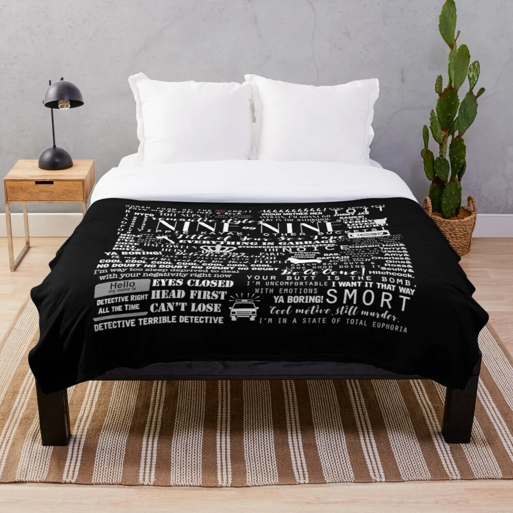 

B99 Memorable Quotes White on Black Throw Blanket Soft Sherpa Blanket Bed Sheet Single Knee Blanket Office Nap Blanket