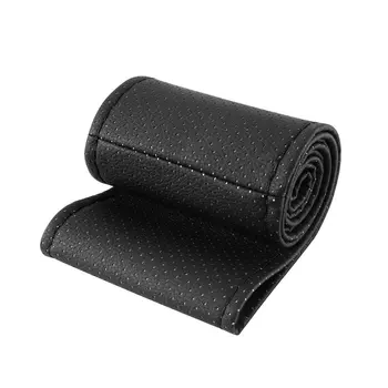 

Car Steering Wheel Cover Braid On The Steering Wheel Microfiber Skid-Proof Cover Entire Single Connector 36-38cm Car-styling