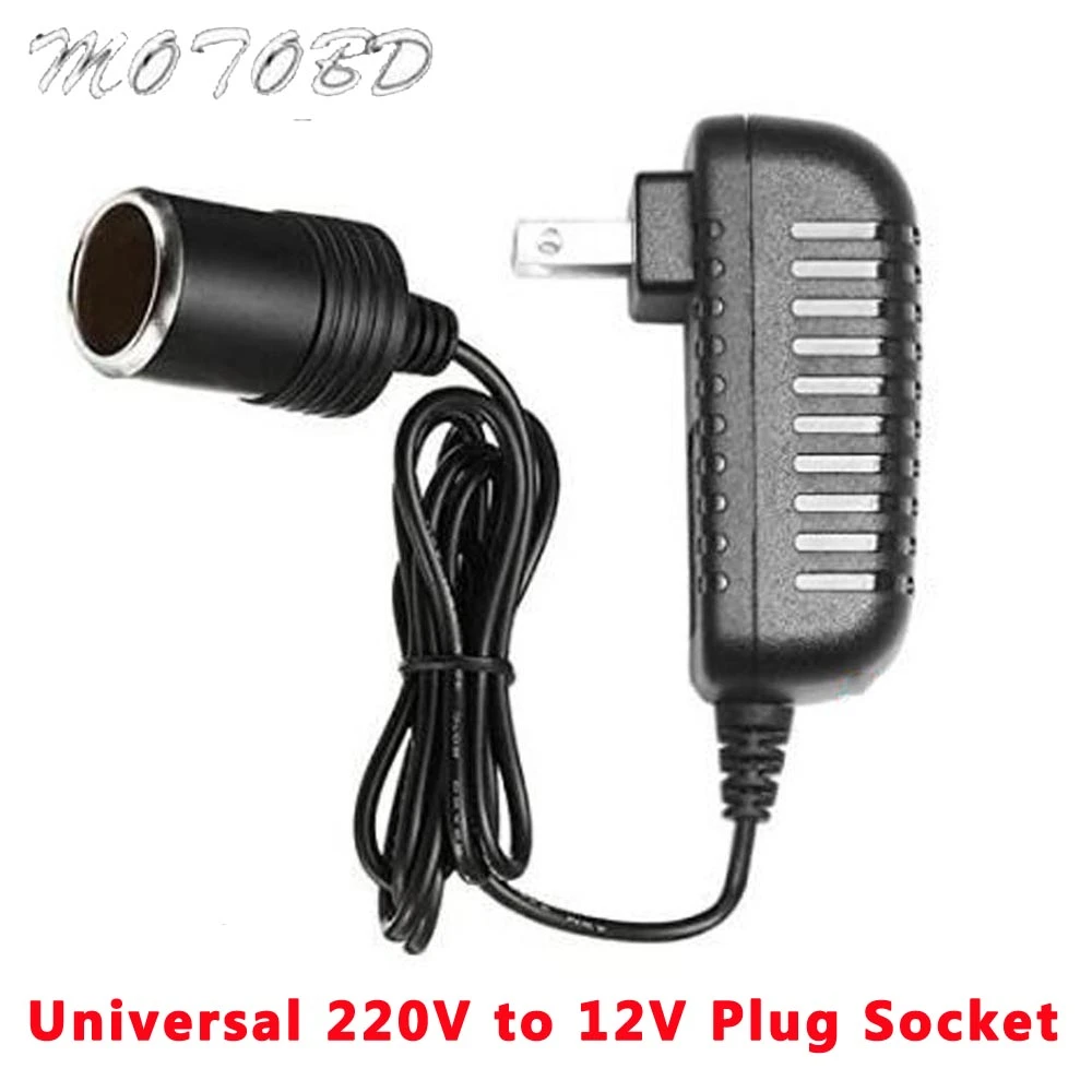 Cargador de encendedor de cigarrillos de coche, adaptador transformador de enchufe, dispositivos electrónicos de coche, enchufe estadounidense, 220V AC a DC 12V 2A 20W|Conectores y cables de diagnóstico coche| -