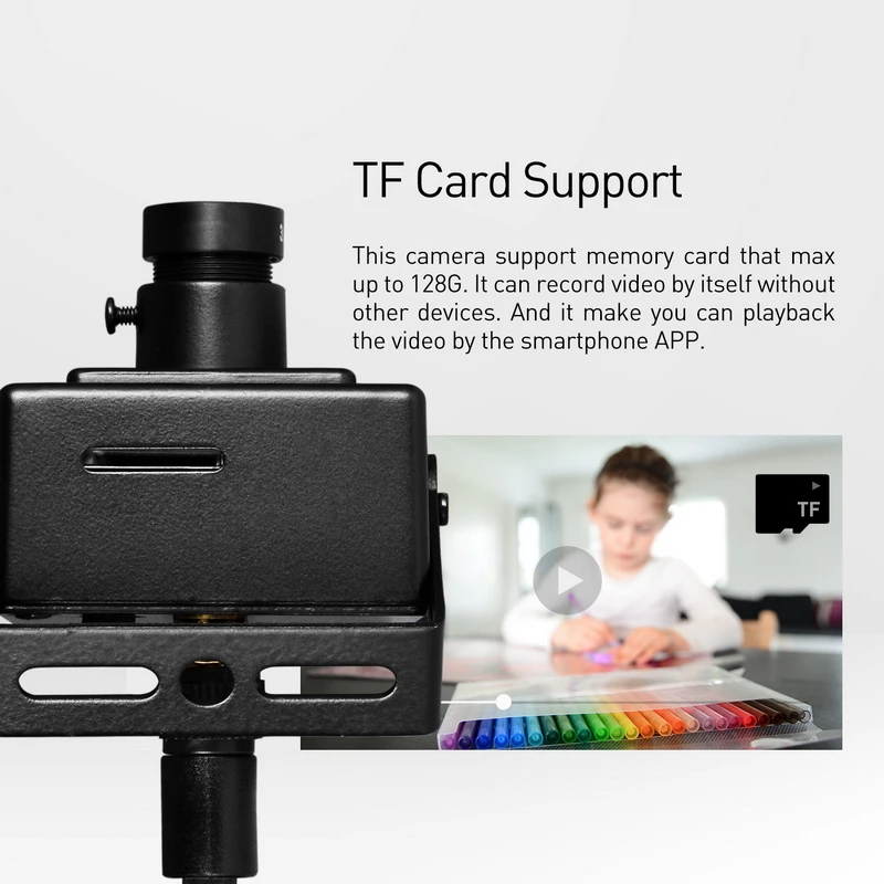 H.265 металлическая мини камера видеонаблюдения поддержка Wi Fi 3MP/1080P P2P слот для SD