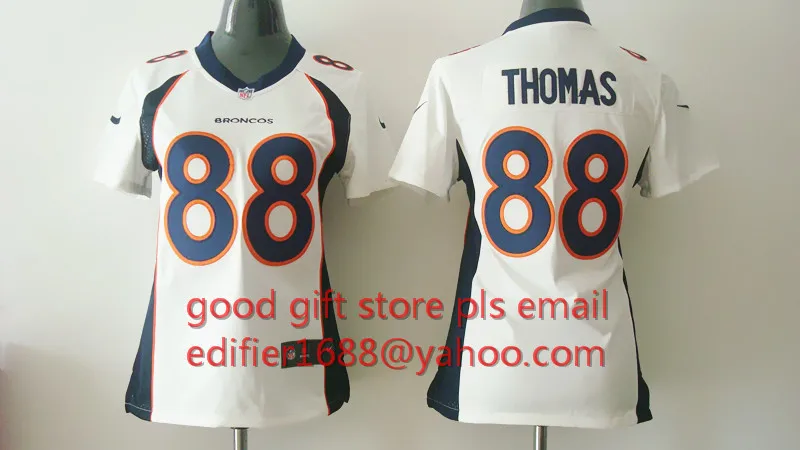 Сшитые женские футболки Denver s ladies 94 demarus Ware 7 John Elway 58 Von Miller 88 Demaryius Thomas 30 Anthony Davis - Цвет: Коричневый