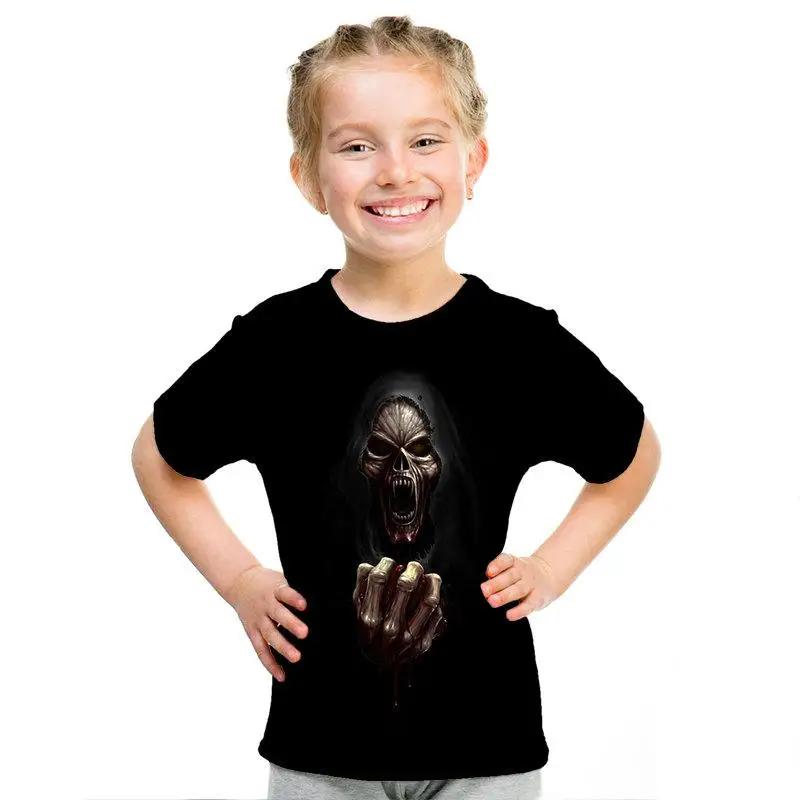 Nuevo Shantou estilo gtico camiseta de los nios 3D impreso Taro nios Топы moda manga corta verano calle ropa de los nios