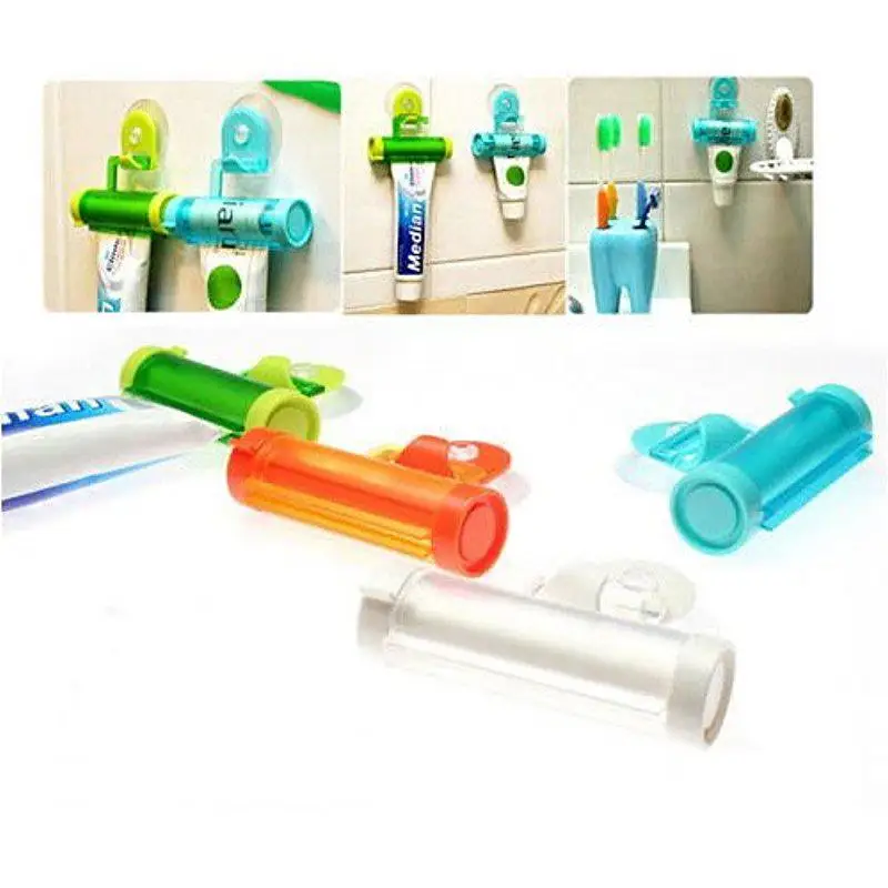 TPFOCUS HOT Bathroom Home Rolling Toothpaste Squeezer Easy Toothpaste Dispenser Plastic Tooth Paste Tube Random Color 1pcs