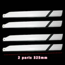 Lame principale en Fiber de verre 325mm, 2 paires, pour hélicoptère KDS Trex 450 RC
