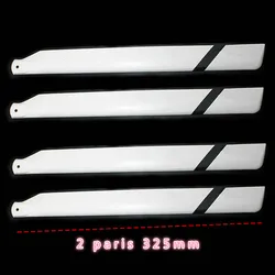 Lame principale en Fiber de verre 325mm, 2 paires, pour hélicoptère KDS Trex 450 RC 