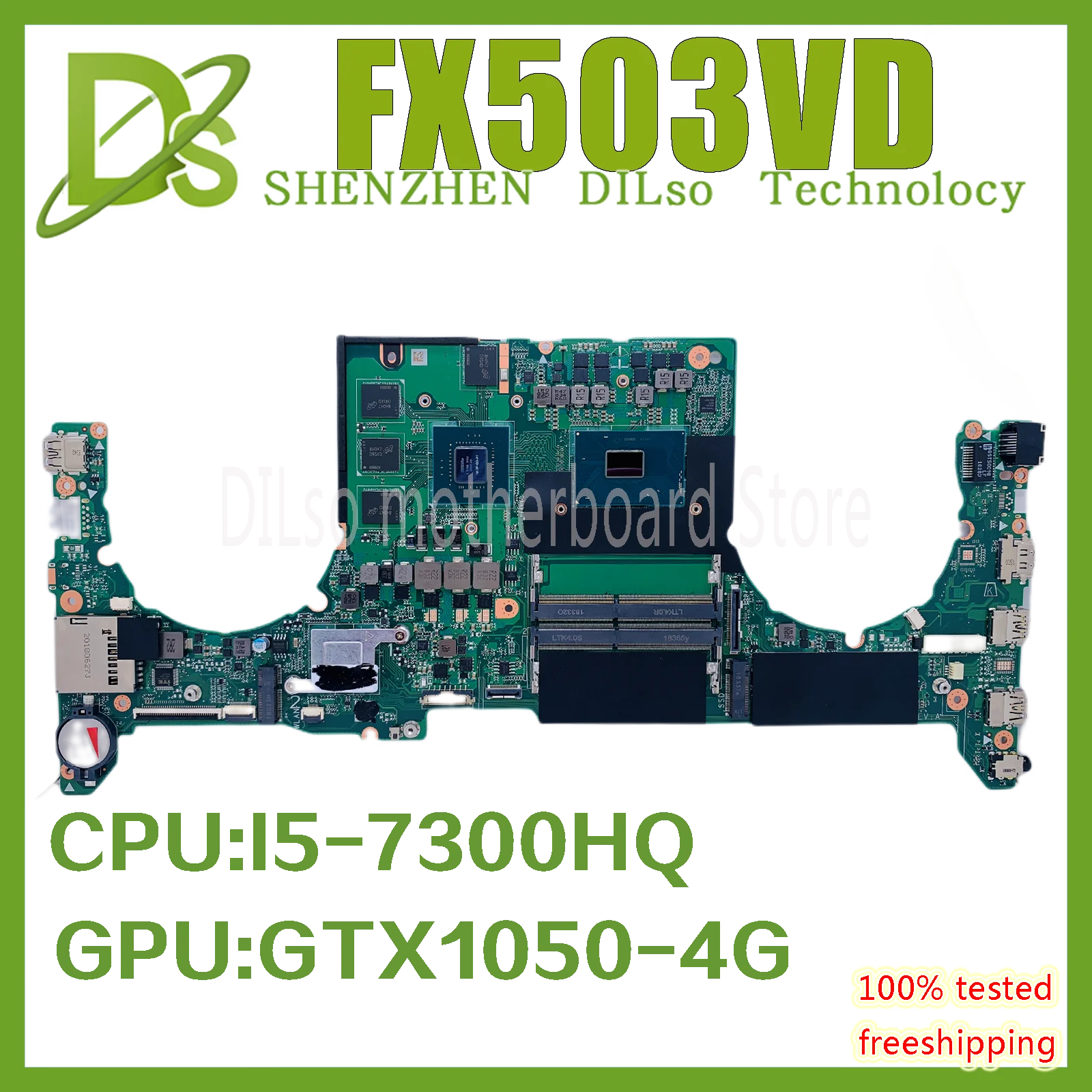 FX503VD оригинальная материнская плата для ASUS FX503 FX63V GL503VD DABKLMB28A0 GTX1050 I5-7300HQ