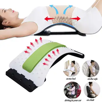 

Multi-level Back Stretch Equipment Massager Massageador Magic Stretcher Fitness Lumbar Support Relaxation Spine Pain Relief