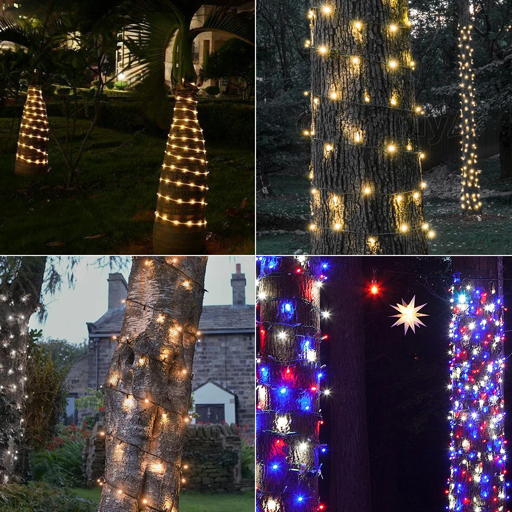 LED Fairy Lights String Solar Outdoor Powered Lamp 2/8 Modes Garland Decor Waterproof Holiday Lighting 5-23M for Wedding Party solar lights outdoor