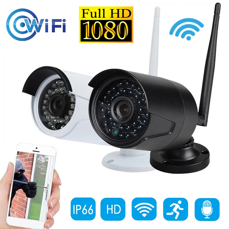 1080P Wifi ip-камера Onvif 2.0MP HD наружный погодозащитный Инфракрасный ночного видения камера видеонаблюдения