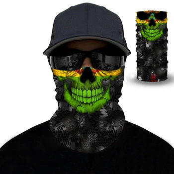 

Color Sugar Skull Men Women Headband Magic Scarf Cycling Hiking Headwear Neck Gaiter Bandanas Seamless Balaclava
