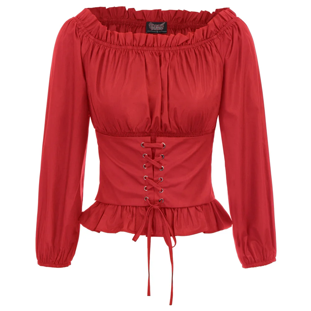 Женская блузка на одно плечо SL винтажный сексуальный топ в стиле ретро