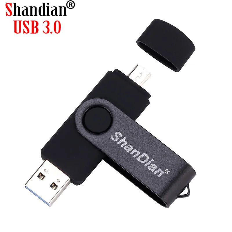 SHANDIAN USB 3 0 мобильный компьютер двойной OTG флэш накопитель 128 ГБ высокоскоростной
