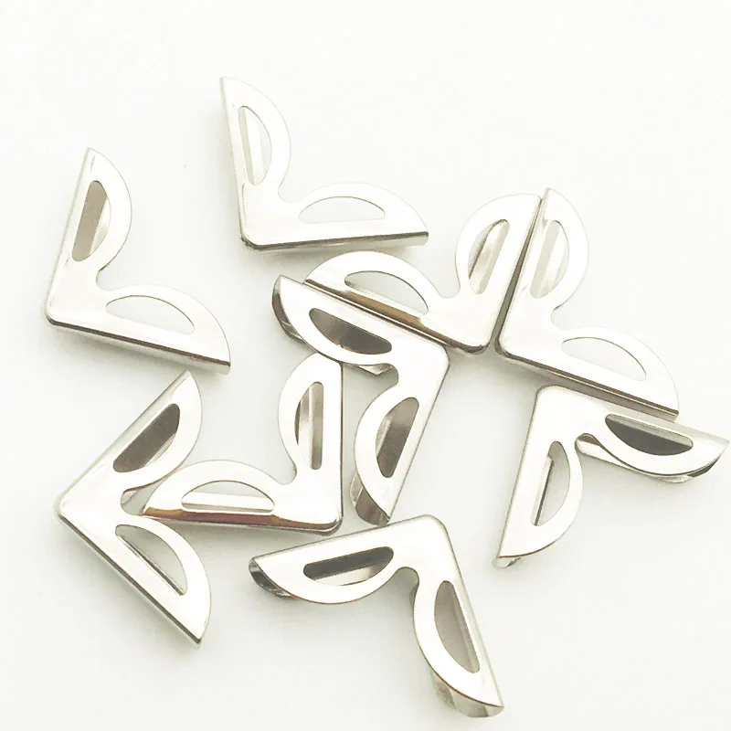 100 개/몫 사진 앨범 메뉴 폴더에 대 한 16X16X4mm 실버 금속 책 코너 DIY Scrapbooking 장식 코너 프로텍터 WD0279 