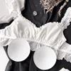 Wriufred Comfortable Girl Lace Sexy Brassiere Vintage Cotton Rimless Vest Bra Set Cute Bow Underwear Plus Size lingerie Sets ► Photo 3/6