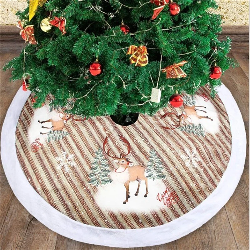 Целостность 98 см Рождественское украшение для дома натальные натальное дерево юбки год украшения Юбки для ёлки меховой ковер