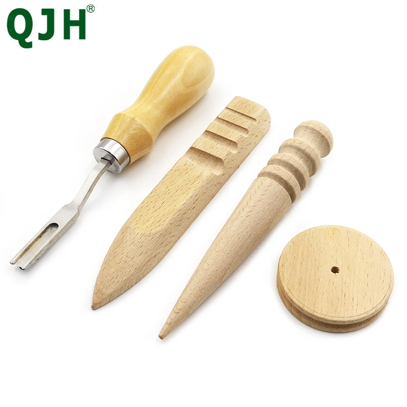 DIY Handmade French Style Leather Edge Beveler Cutting Skiving Trimming Edge Cutting Knife for Leather Craft Tool Wood Handle