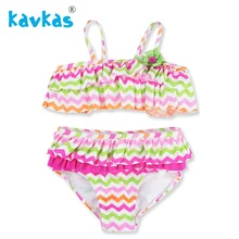Kavkas/детский раздельный купальник, бикини, одежда для купания для девочек, детский купальный костюм из двух предметов, купальный костюм для девочек, детский купальный костюм