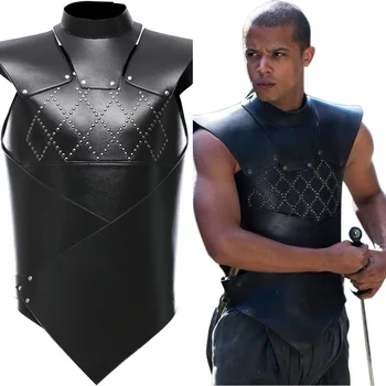 

Game of Thrones Cosplay Gray Worm Costume Vest Outfit Halloween Carnival Medieval Warrior Battle Suit Faux Leather Vest
