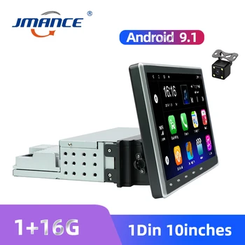 

JMANCE Wifi Autoradio 1Din Car Radio 10" Android 9.1 Car Multimedia Player GPS Bluetooth FM Mirrorlink Tape Recorder With Camera