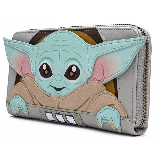 Disney Baby Yoda The Mandalorian PU Leather Backpack Wallet Fashion Cute  Large-Capacity Young Girl Schoolbag