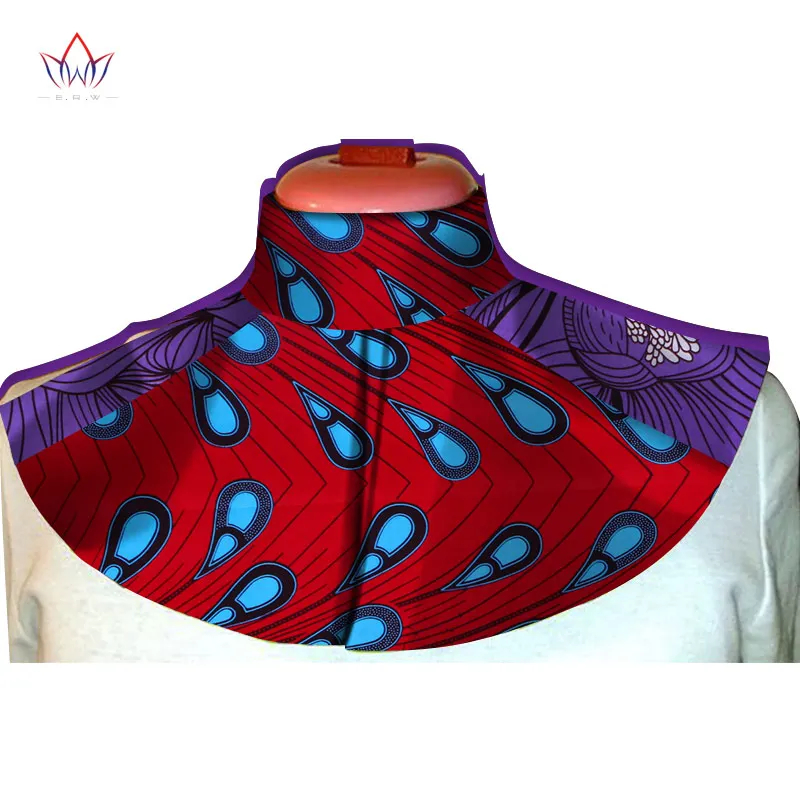 

BRW African Ankara Chokers Necklaces African Print Fabric Ankara False Collar Colorful Detachable Collar Handmade Jewelry WYb249