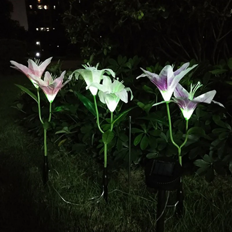 

Solar Garden Light Flower Lawn Light Flower Multicolor Combination LED Garden Decoration Light Glow In The Dark Outdoor Lamp