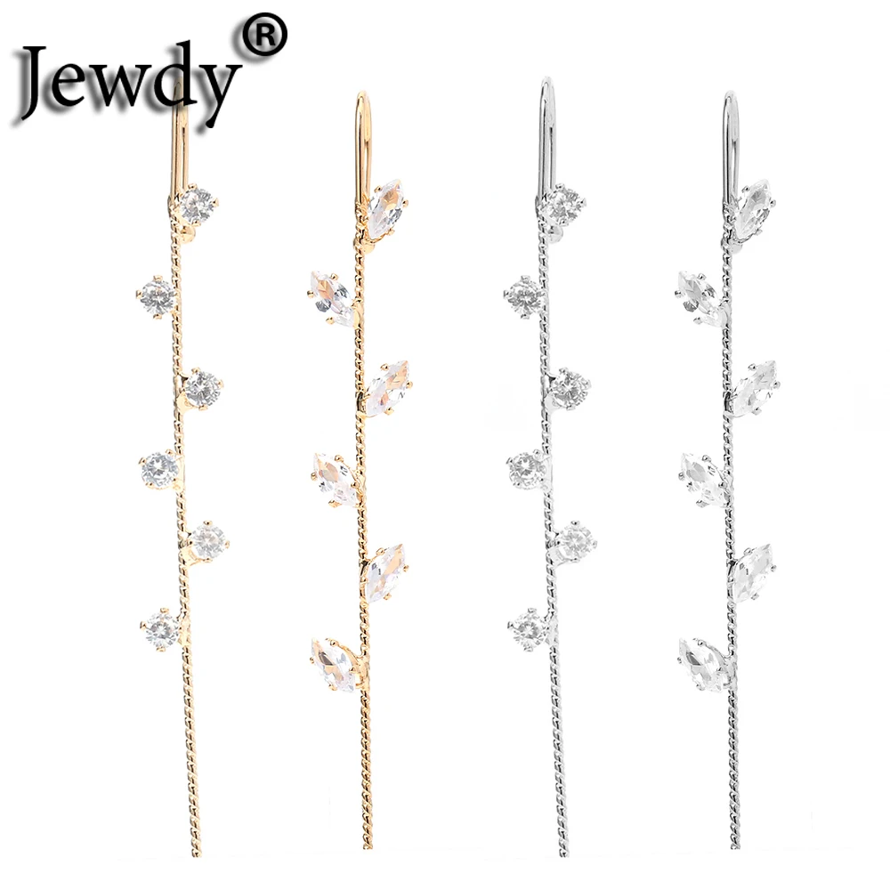 

Fashion 925 Rhinestone Silvery Plating Pierce Earrings for Women Men CZ Auricle Ear Clip Plant Jewelry 2020 New Trendy