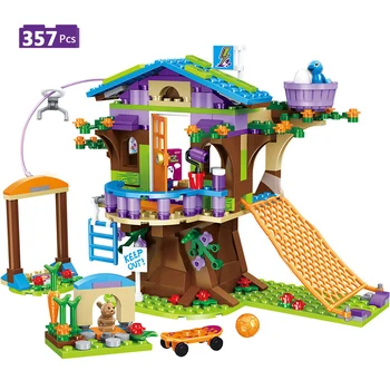 

357pcs Lepining Friends Building Blocks Mia Friendship Adventure Tree House Stacking Bricks Toys For Girls Children