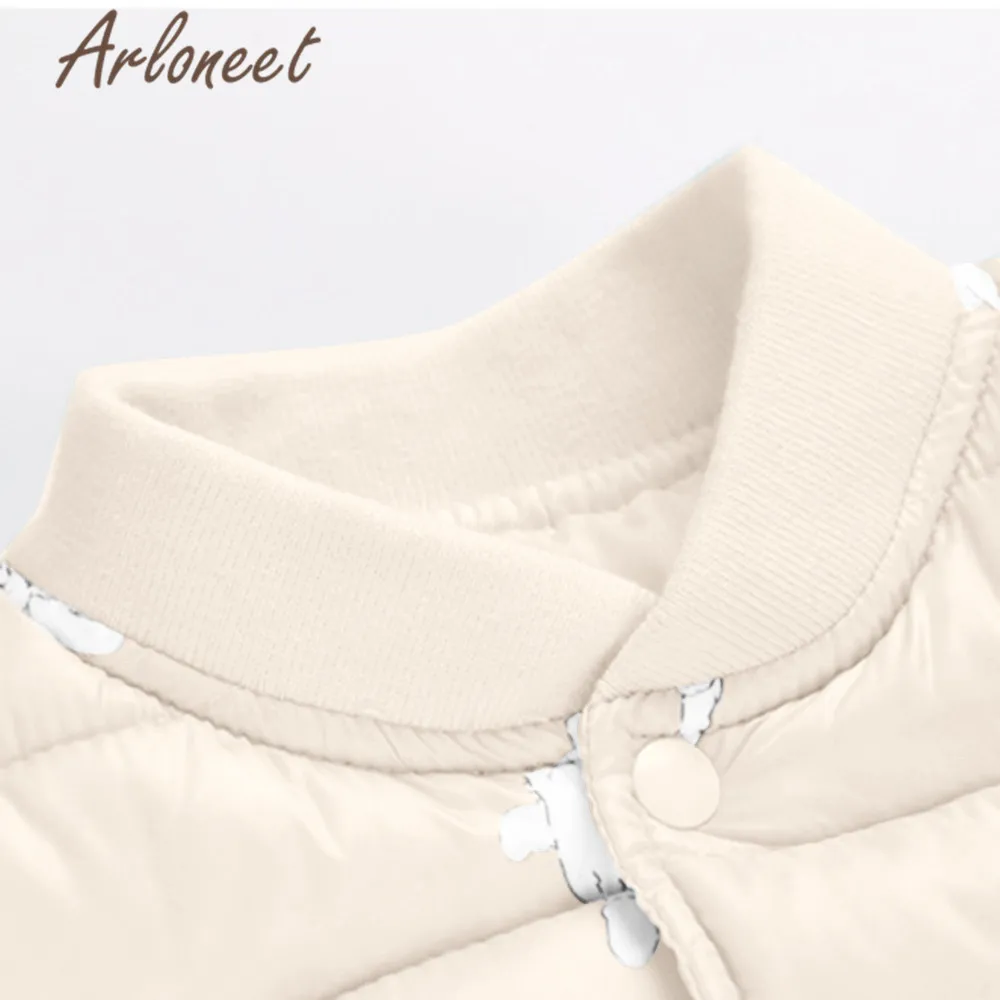 ARLONEET/детское хлопковое пальто; теплое зимнее плотное пальто для девочек; Верхняя одежда на пуговицах с принтом кролика; пальто для малышей; Верхняя одежда для мальчиков