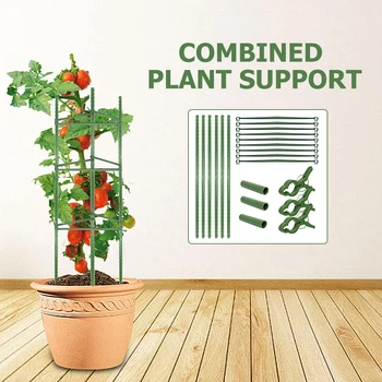 

21pcs Climbing Vine Rack Stake Arms for Tomato Cage Expandable Trellis Connectors for Any 11mm Diameter Plant Stakes Buckle D