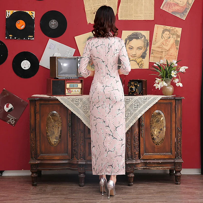 BALDAUREN    Ƽ Qipao 2021  ̵ ο Ʈ  3/4  Cheongsam Ƽ  Ƽ ׷̽ 巹  