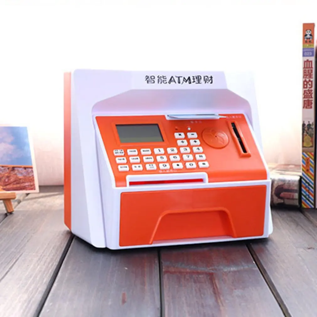 Электрический мультфильм большой симулятор ATM пароль депозит и вывод машина копилка банка для хранения