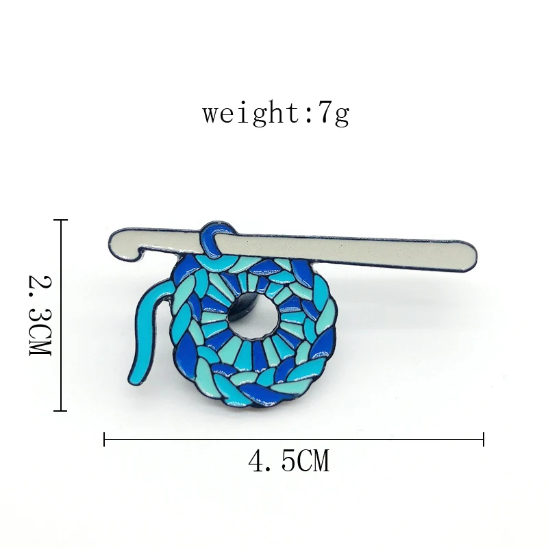 Cartoon-Fun-Yarn-Knitted-Sweater-Colored-Round-Enamel-Brooch-Custom-Alloy-Badge-Cowboy-Clothes-Bag-Pin (5)