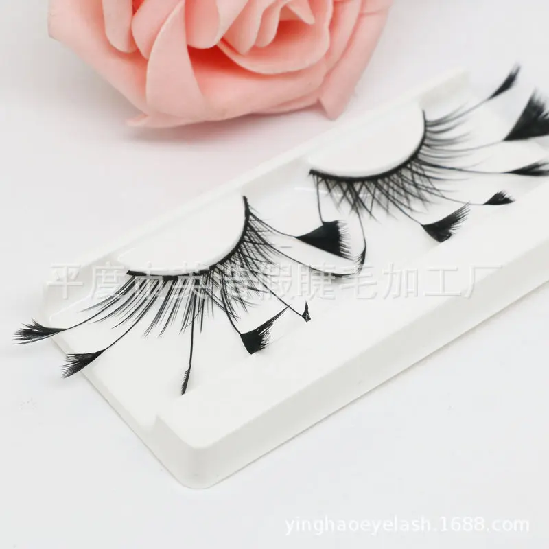 

Wholesale Exaggeration Art False Eyelashes Peacock-Feather False Eyelashes X-long Stage Latin Dance Makeup Nightclub-