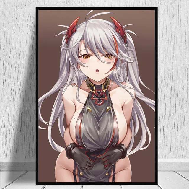 Холст рисунок "Север" Wall Art Azur Lane Prinz Eugen с проектом аниме HD эротический постер модульная фотографии модульный Декор для дома без рамки - Цвет: Nordic UU300-14